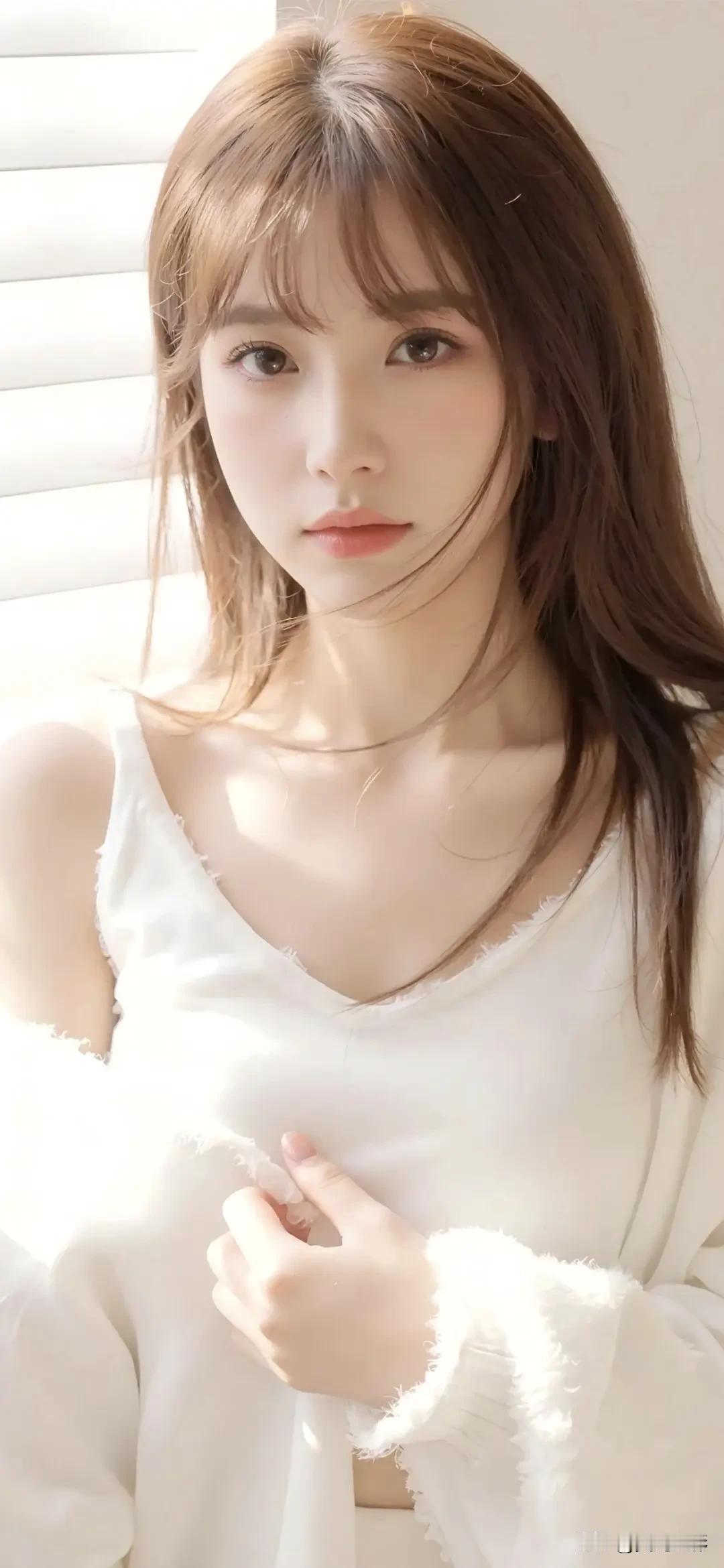 光之影温柔白裙少女，阳光洒落，静谧美好。阳光白裙少女温柔白裙少女白裙少女