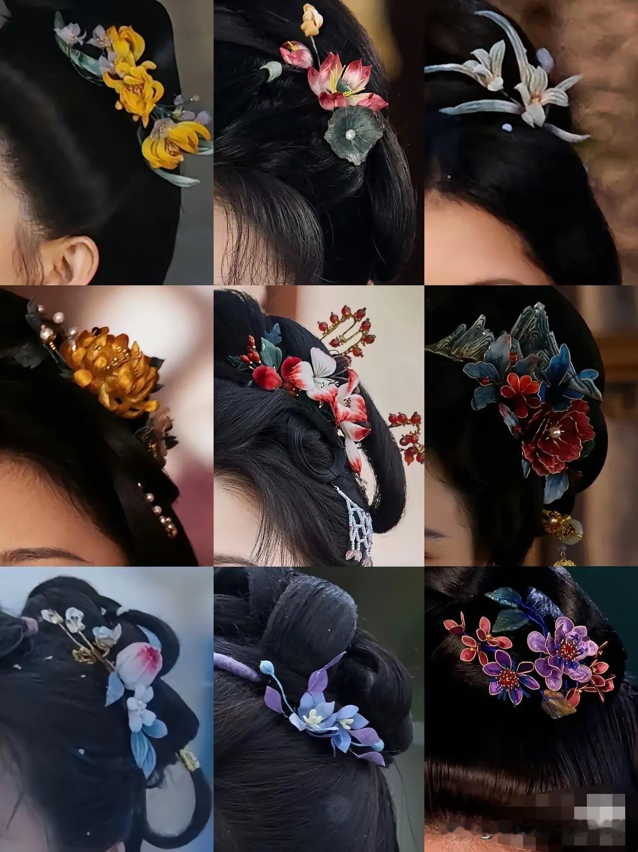 《兰香如故》里面的绒花发饰，有没有你们喜欢的呀！我迟早要把自己喜欢的买回家!哈哈