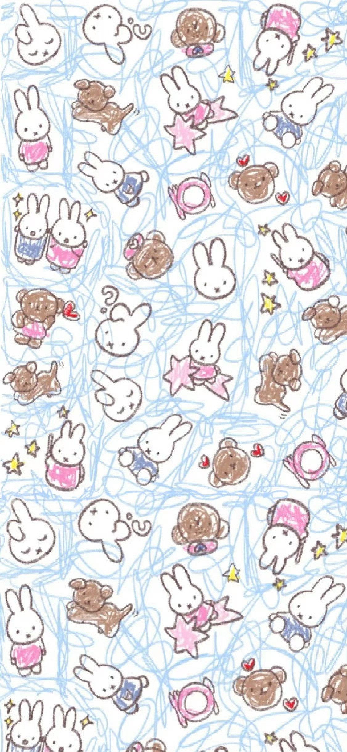 卡通平铺可爱壁纸🐰​​​