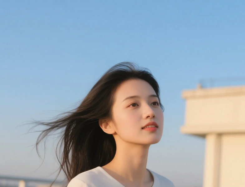 发丝扬起倔强的弧线