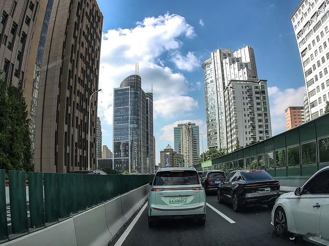高速一免费，能开车的全上路了，平时不怎么摸车的，也把车开出来了。有的贴着实习标，