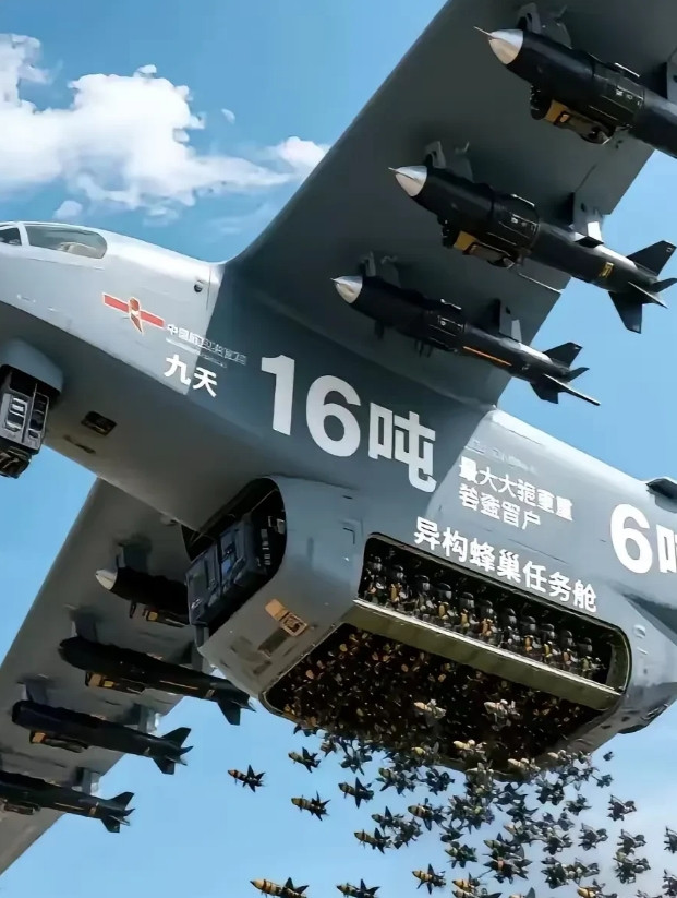 美国害怕的不是中国的航母、导弹，而是九天无人机。“九天”无人机拥有25米的翼展