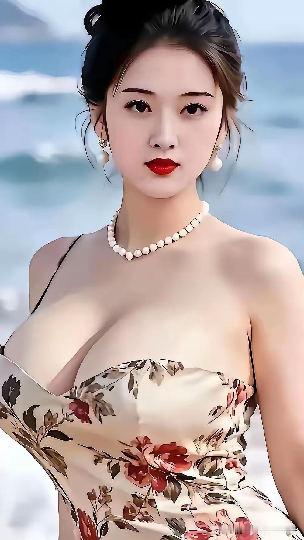 佳人颜值高到爆，高鼻丰胸超有料。一笑乐翻烦恼庙，琐事全当屁气跑。粗茶嚼出