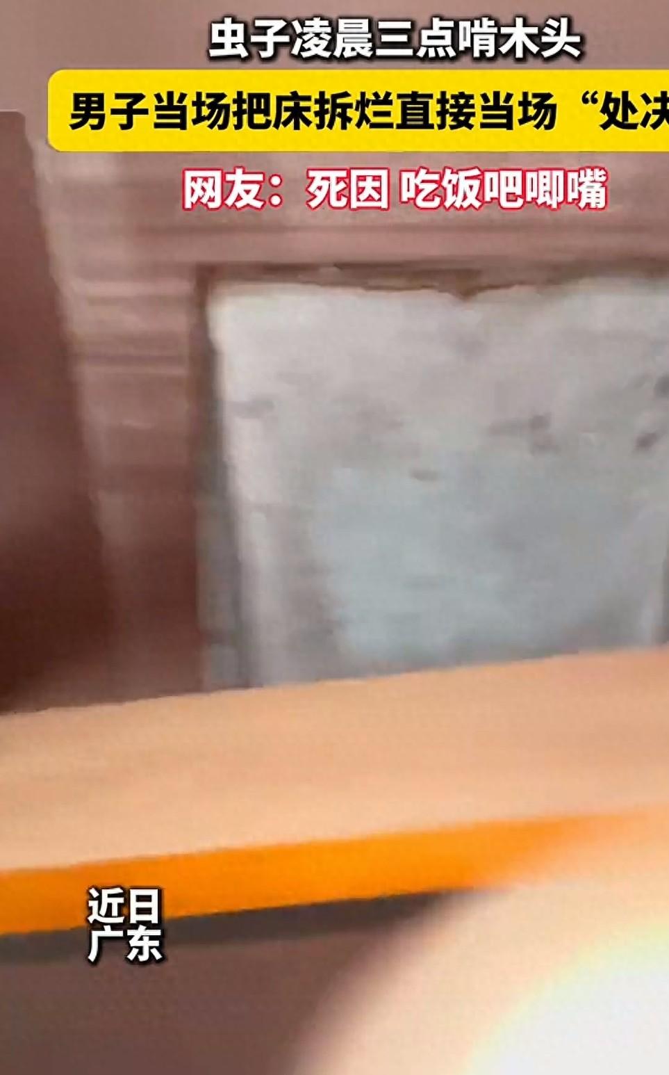 广东，一男子凌晨三点睡得正香时，突然被一阵“呲呲呲”的杂音吵醒，男子仔细听声后判