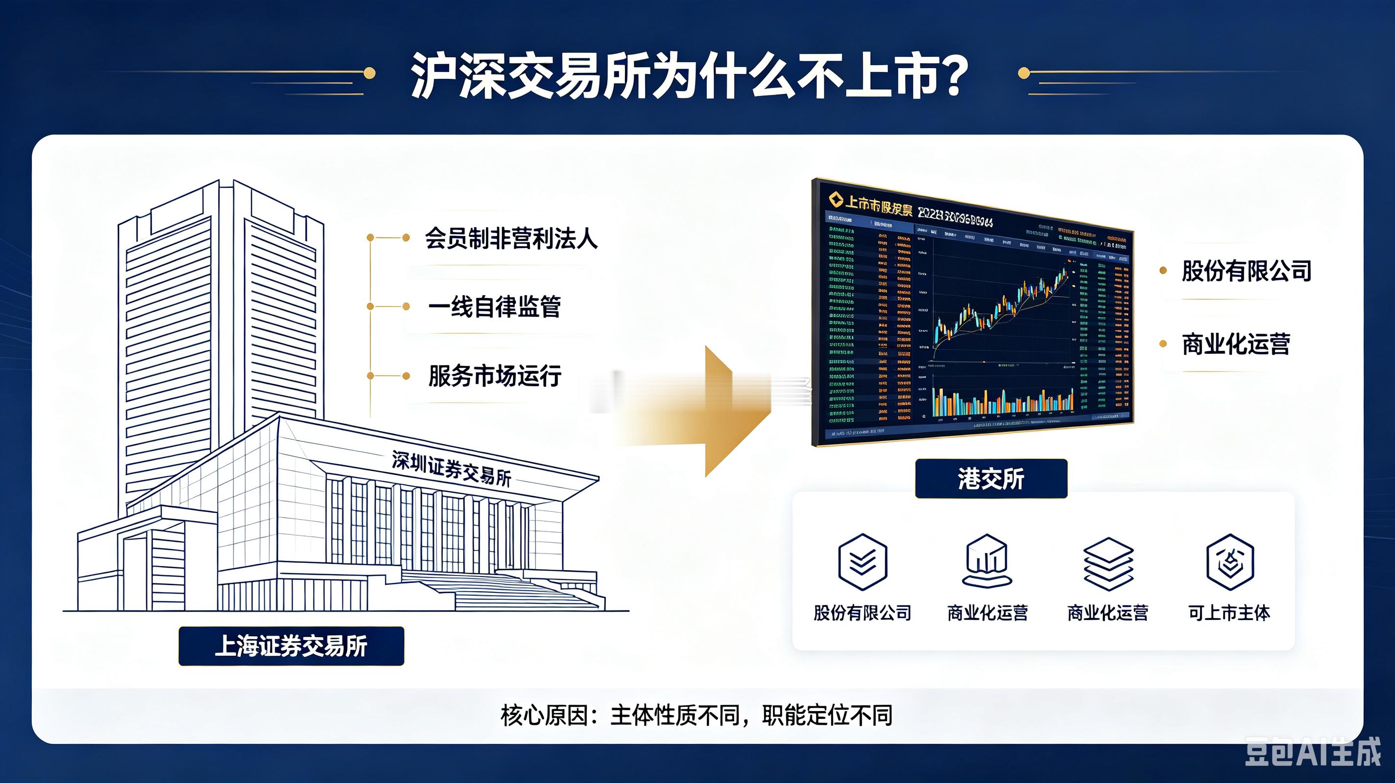 不少网友好奇：上交所、深交所常年稳赚，为啥港交所能挂牌上市，沪深两家交易所却始终