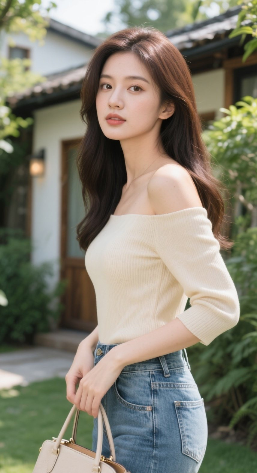 温婉少妇显身材，肤光如玉气色绝伦
