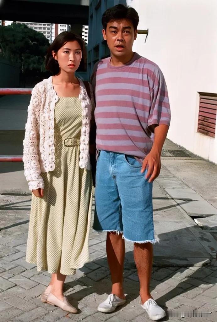 1992年，刘青云与妻子郭蔼明在香港，留下的美好瞬间。刘青云当时28岁，英俊帅气