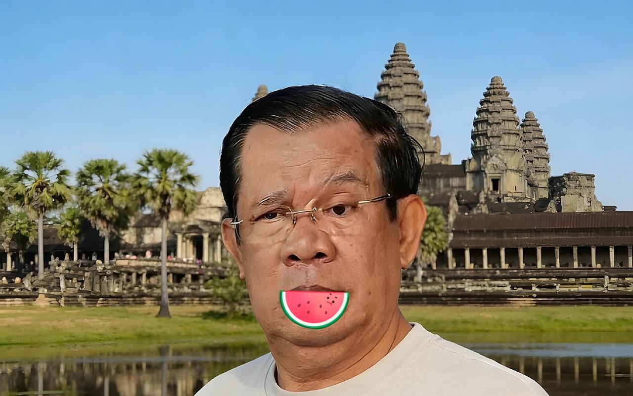 洪森这人确实是个狠角儿打仗打了105场，身上5处伤，左眼还装了个玻璃的