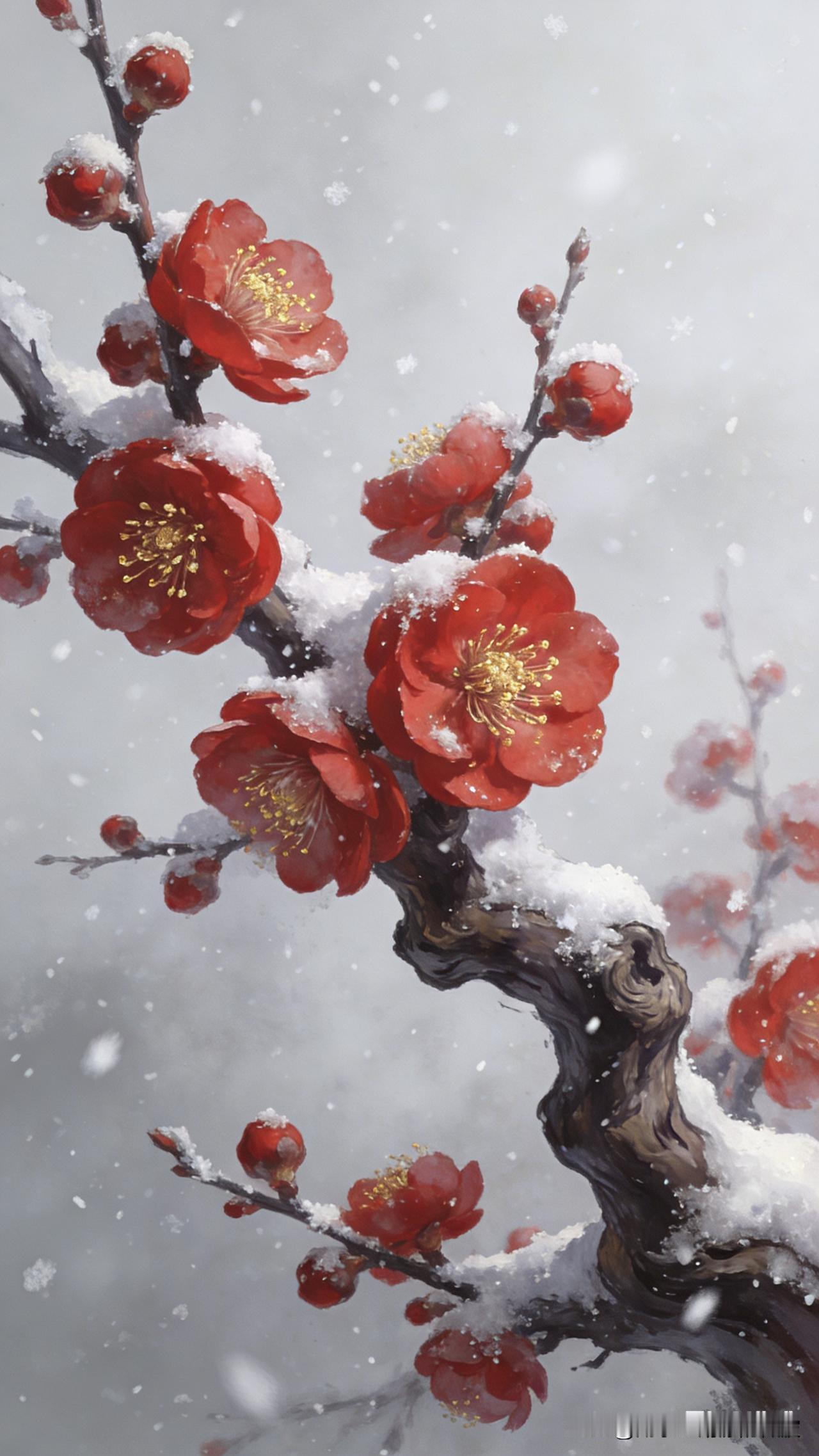 上联：点点红梅斗霜雪下联：万千绿柳伴春风