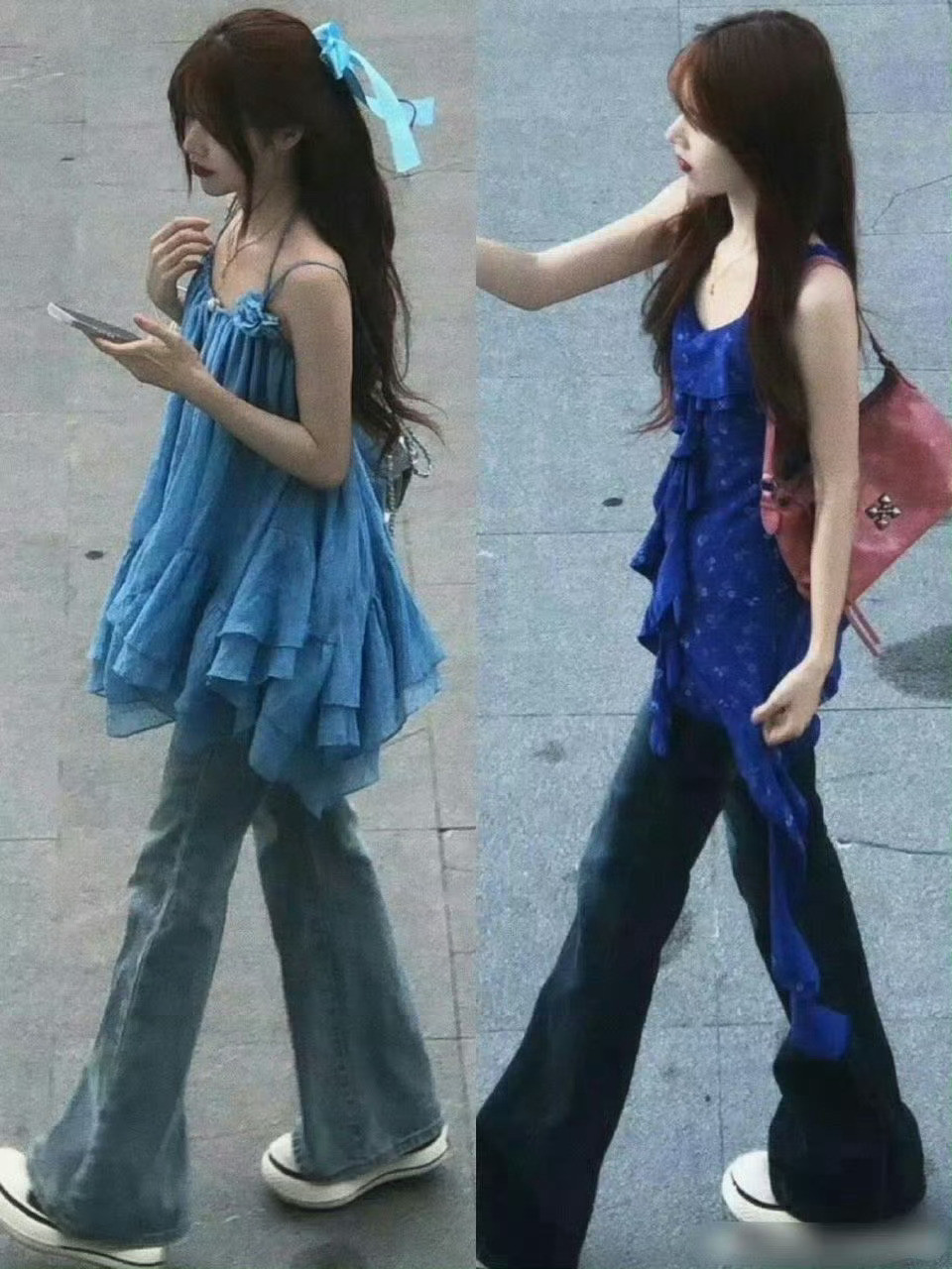 这种裙子加裤子的穿法矮个子要怎么穿才好看啊​​​
