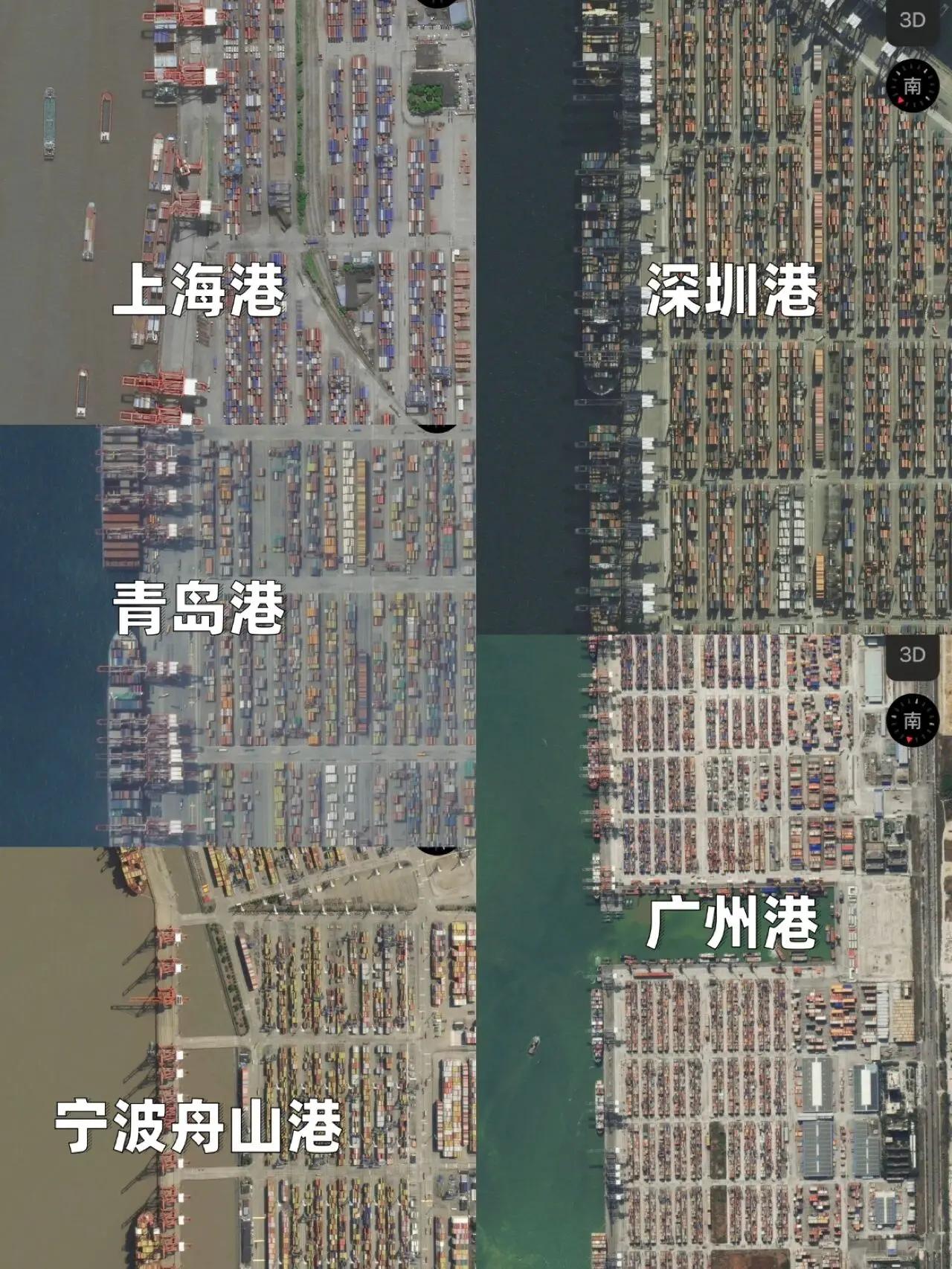 深圳港和广州港的密度，比得上两个上海港和青岛港[捂脸哭]