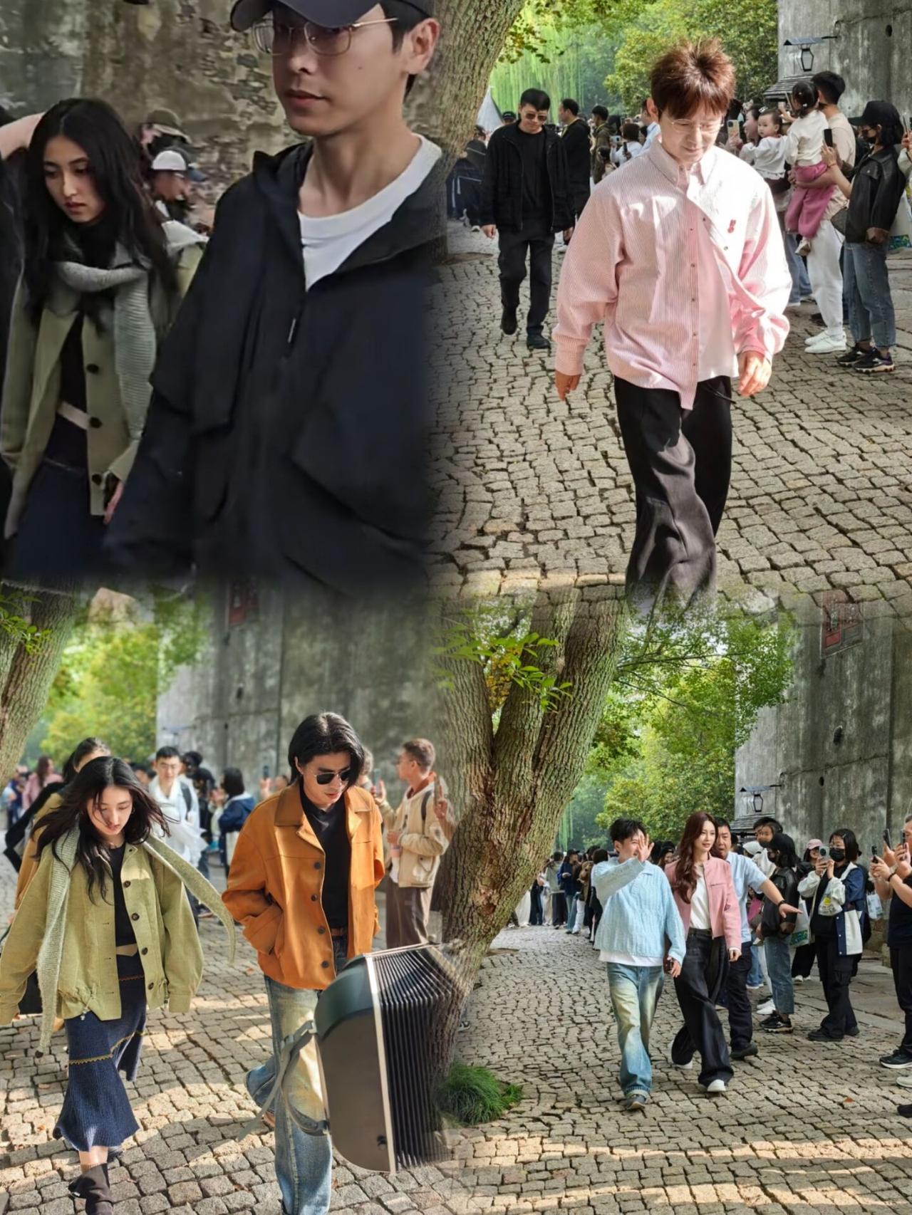 张艺兴又来《向往的生活》了！最近不少网友在乌镇，遇到了何炅、黄磊、彭彭，妹妹张子