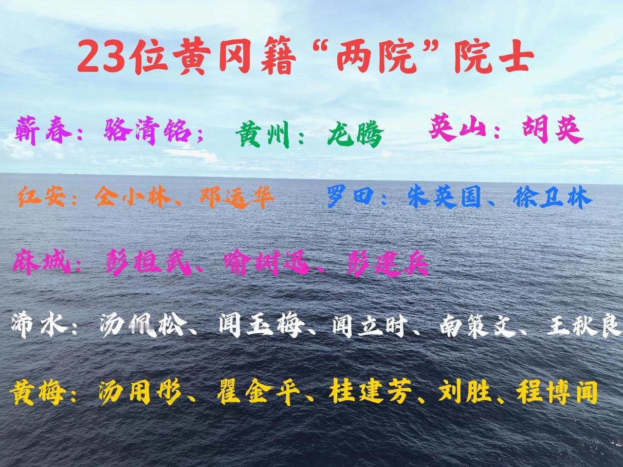 23位黄冈籍“两院”院士2025年两院院士增选名单揭晓，来自黄冈市黄梅县的程