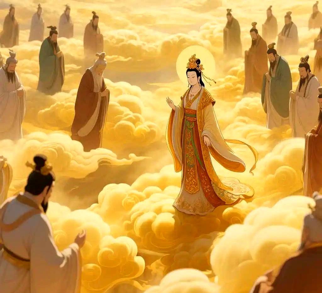南天门那天可真怪，黎山老母一露面，周围神仙的法宝全都老实了，连光都不敢乱闪。大