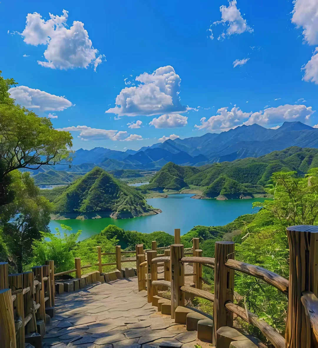 易水湖览湖光山色 太行水镇品民俗烟火气