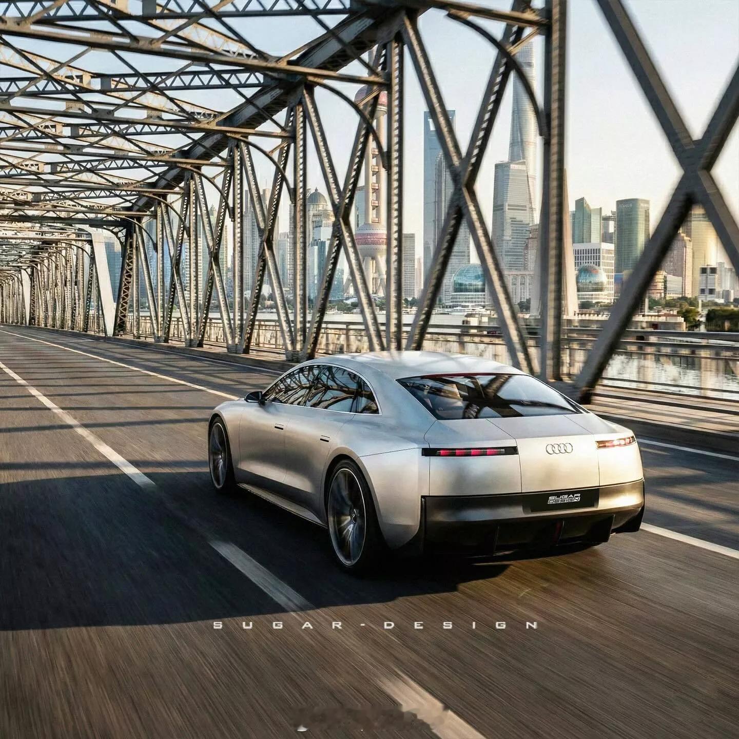 设计奥迪下个十年的设计语言前后各有一个小门有点难顶...