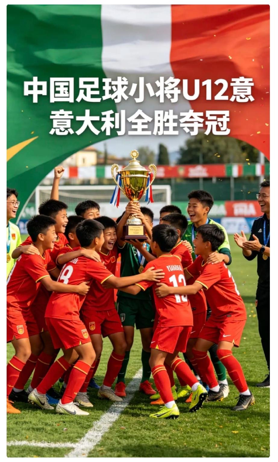 国足这下躺着中枪了。董路带着一群孩子捧回世界杯，孩子们从没吃海参，七战七胜，以
