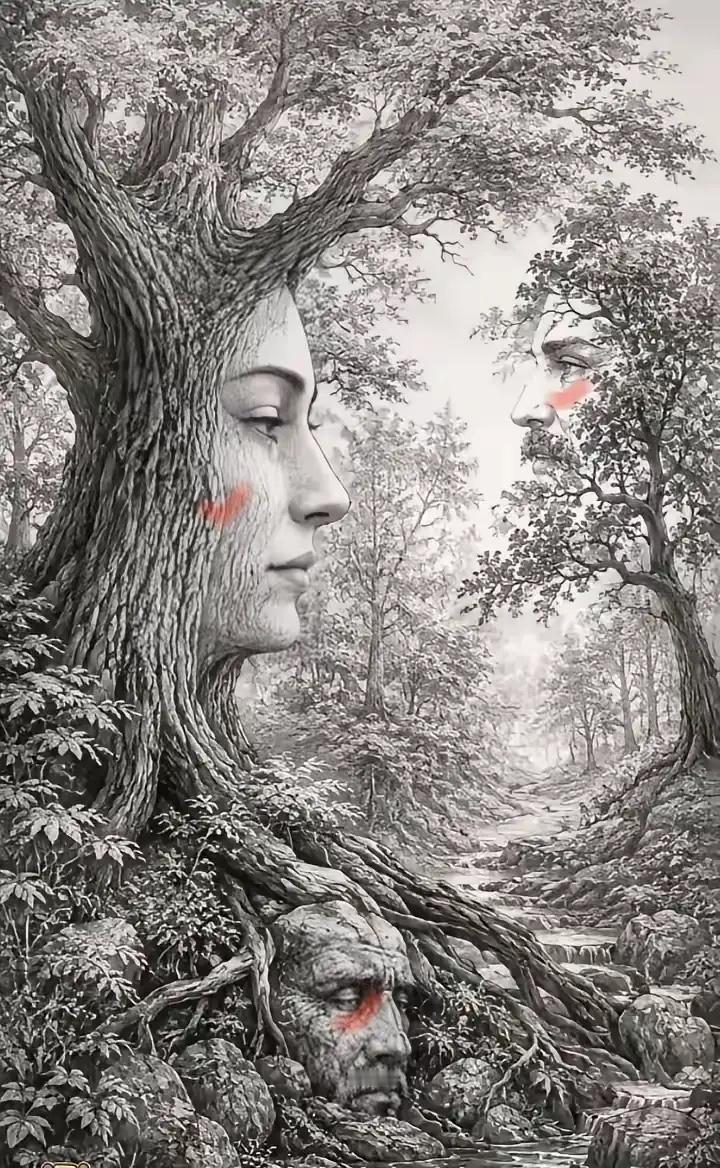 有人说，下面的图片，能找出第四个人脸的，算得上智商高的。我却想：找个隐藏的人