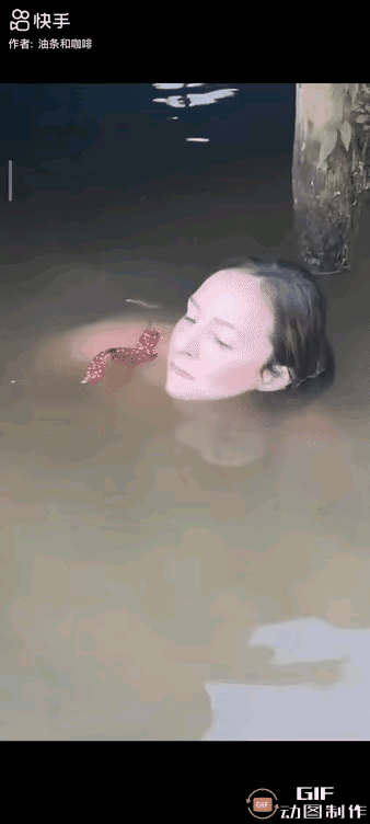 冬日生活打卡季看视频里女子，心里不免担心，女子钓鱼，鱼把鱼线拖入水中，女子知道这