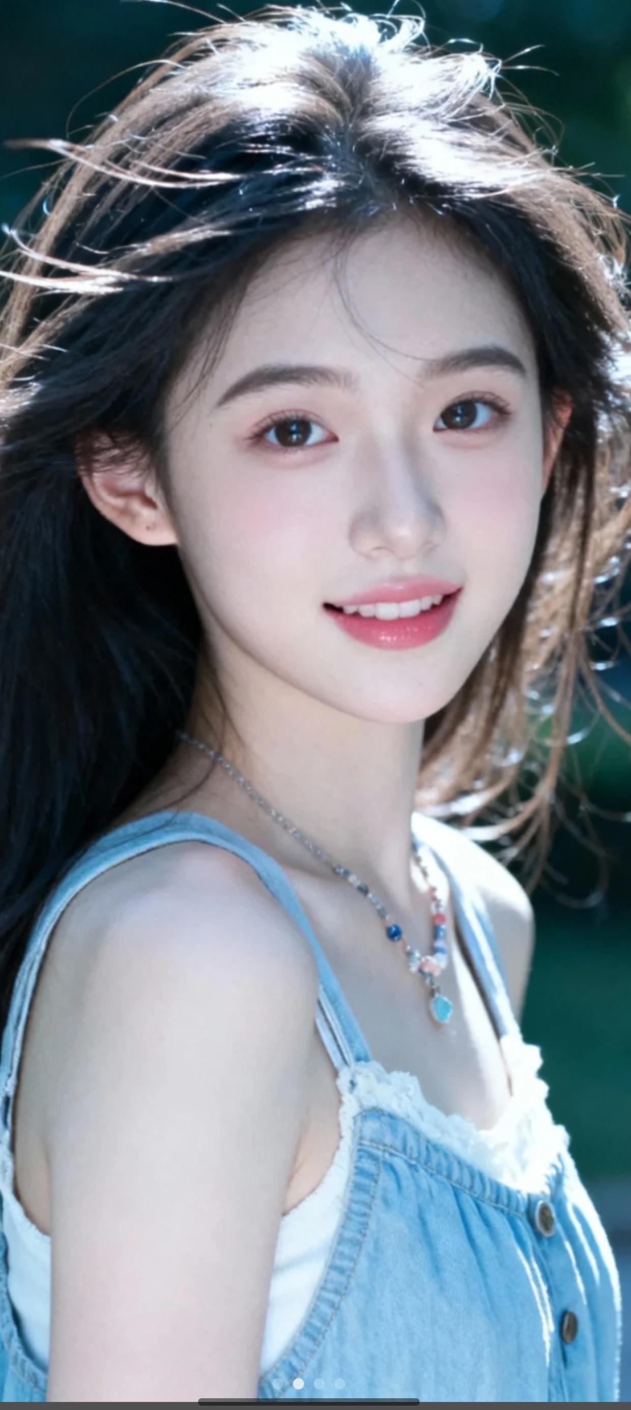 笑靥如花，清风拂面。