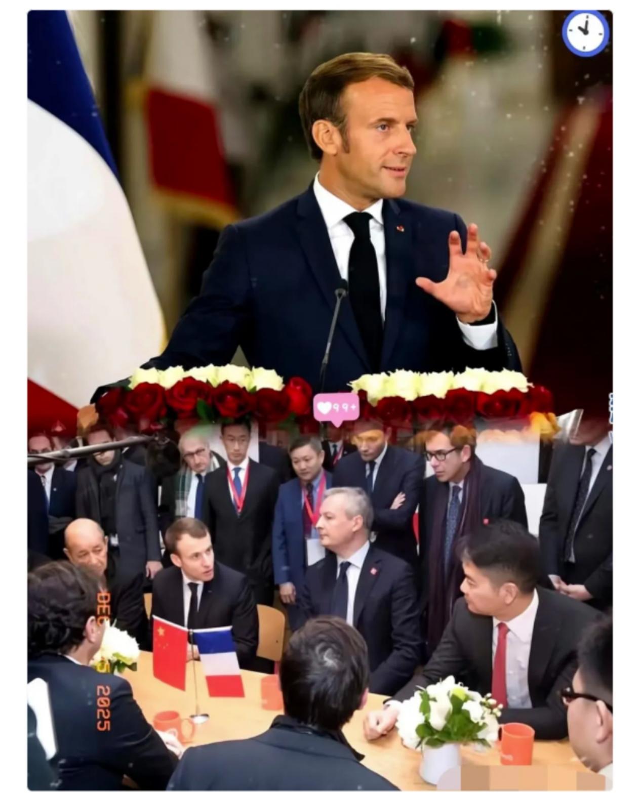 马克龙背后肯定是有高人指点的！他这步棋，走的确实很绝！他刚下飞机，没