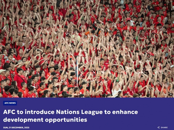 官方: 亚足联将推出亚国联 确保国际比赛窗口定期举办有意义比赛
