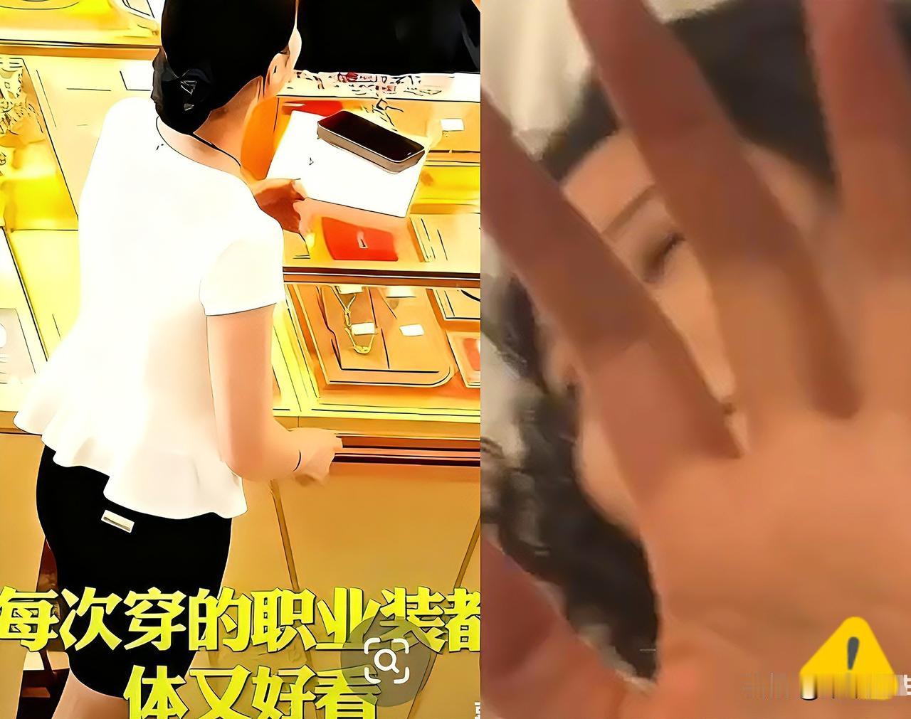 在付婷婷47秒的视频里我发现一个细节她伸出手挡了一下镜头。估计她心里也