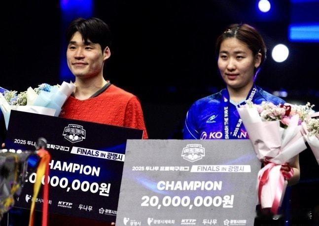 【韩媒】首届韩国职业乒乓球联赛冠军张禹珍＆李恩慧：成都混团世界杯全力以赴，我们之