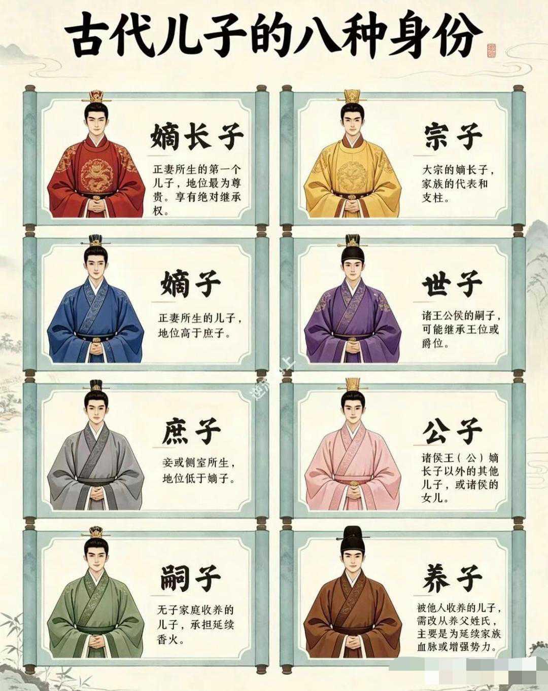 古代儿子的八种身份