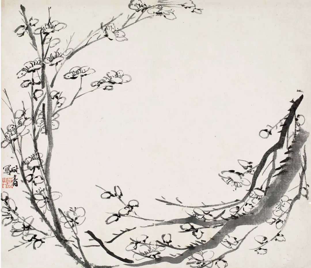 钱松梅花八桢图册，钱松（1818年－1860年），初名松如，字叔盖，号耐青、铁庐