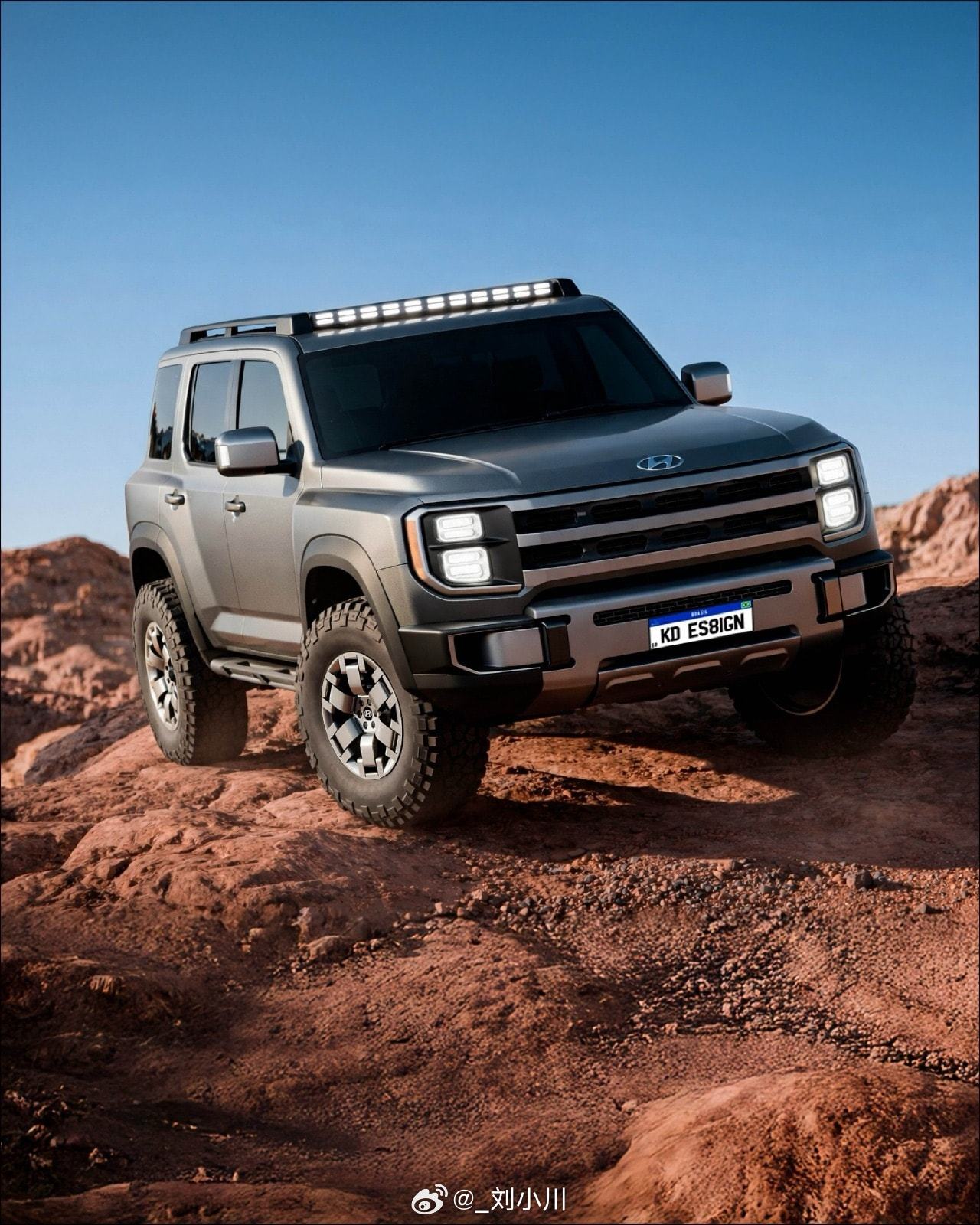 全新现代越野车Boulder量产版渲染图现代发布了全新越野概念车Boulder