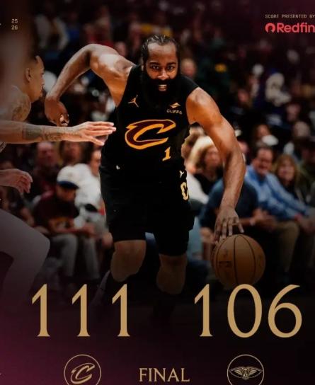 骑士官方真是太懂人情世故了！在昨天骑士客场以111：106力克鹈鹕的赛后，骑士官