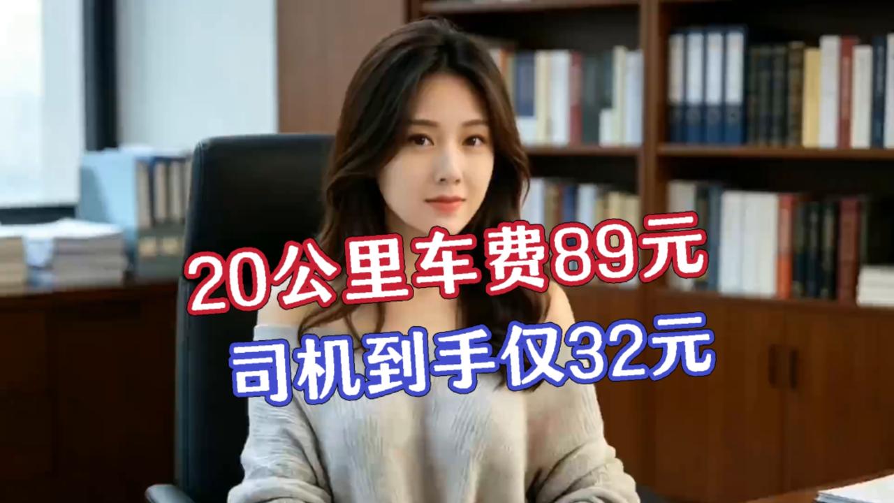 20公里车费89元，司机到手仅32元😭一次讲透网约车乱象！家人们！最近刷