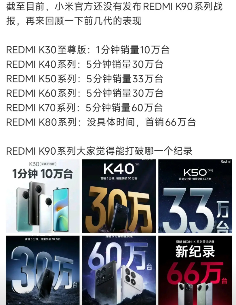K90系列销量不佳,其实是预测之内的。京东第一天销量才几千台,这可不是红米应该有