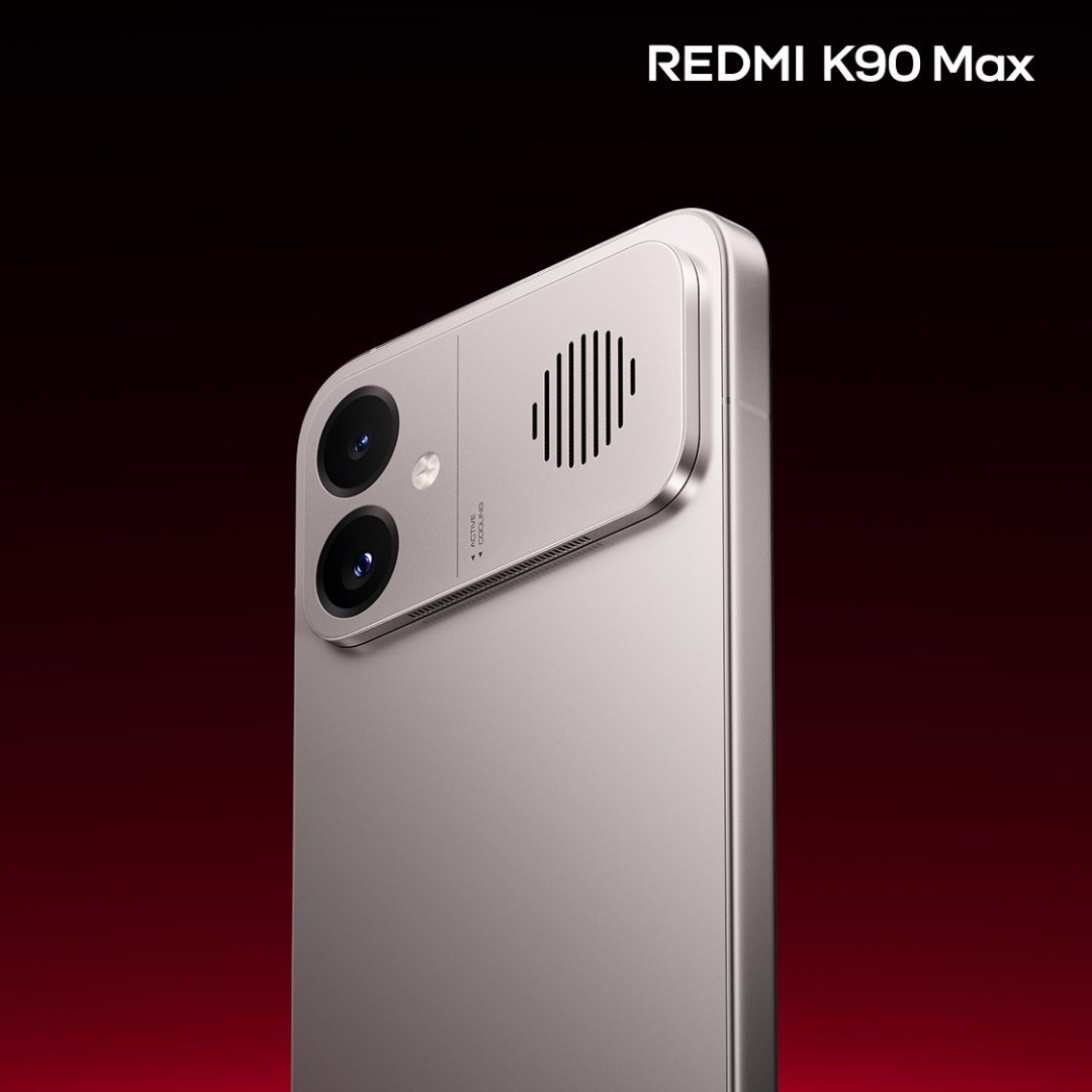 【红米REDMIK90Max手机“太空银”外观揭晓：冷调银色机身+铝