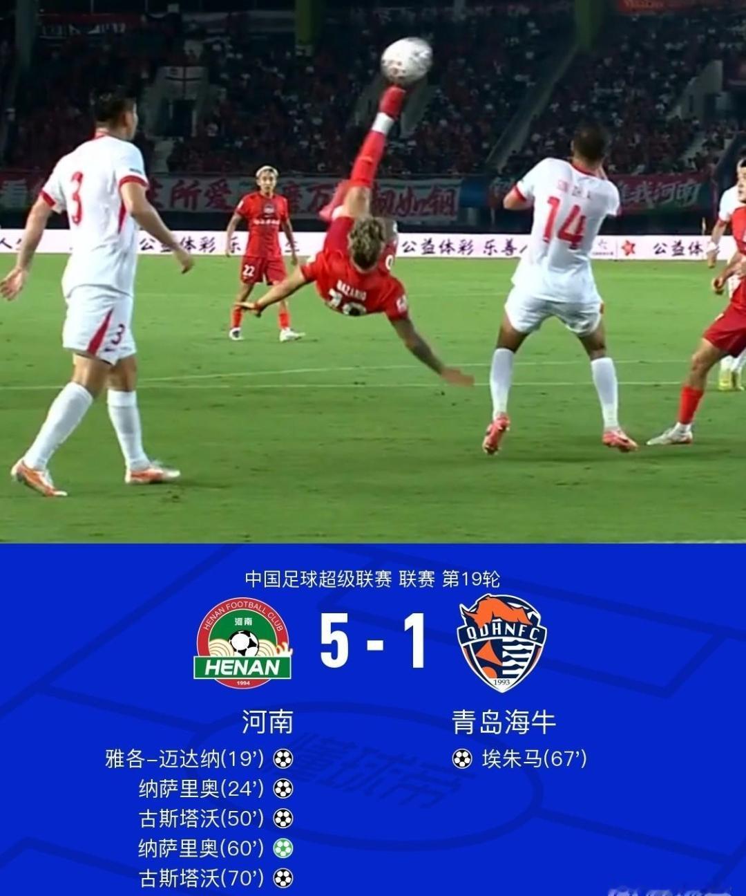 惨败，青岛海牛1-5河南队！不过球迷却根本生不出来气，球队实在是没办法了。