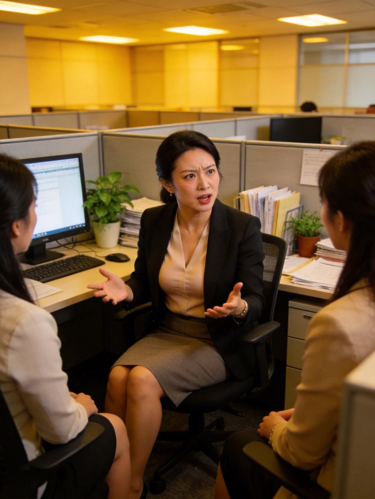 女同事周一上班迟到，但乐呵呵的，红光满面，她和老公异地，周末才能见面，同事们笑笑