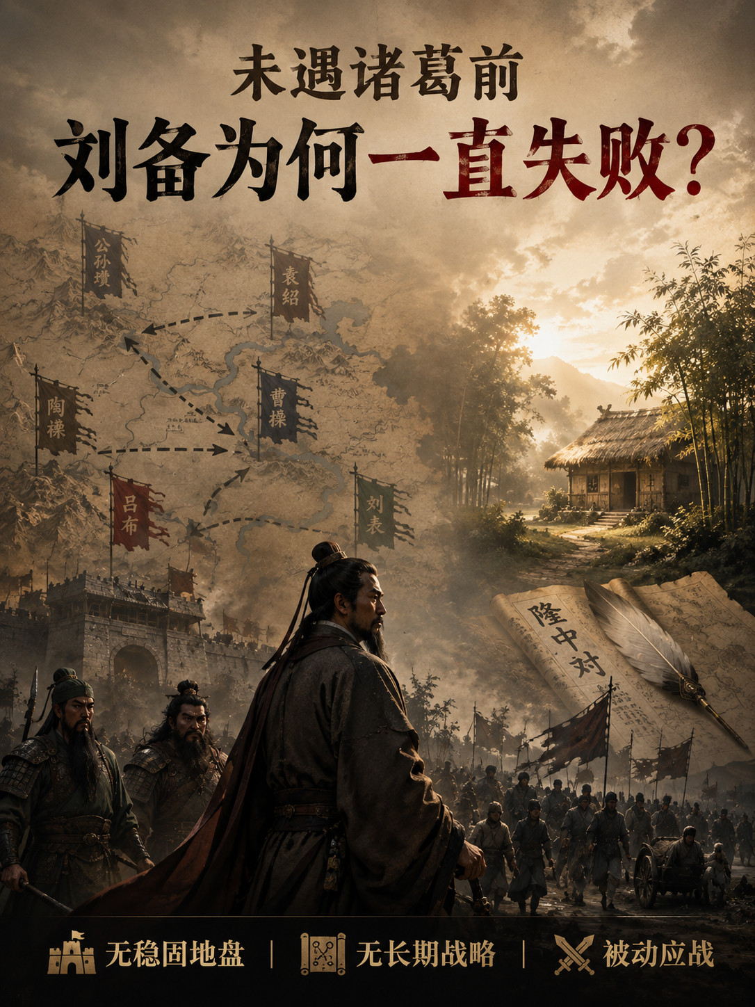 刘备遇到诸葛亮之前，为何一直失败？Claude对此解答：刘备在遇到诸葛亮之前，其