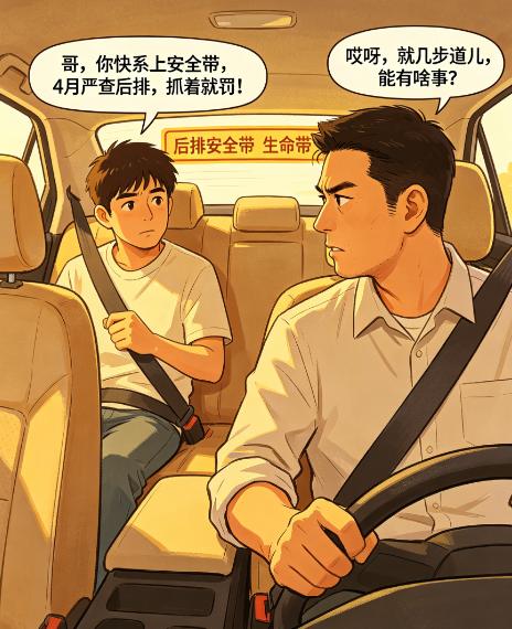 4月严查后排安全带，咱可别不当回事！从4月份开始，全国各地都严查后排安全带了，