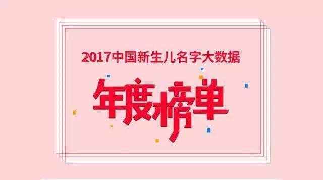 2017新生儿爆款名字榜单出炉! 看看你上榜了吗?