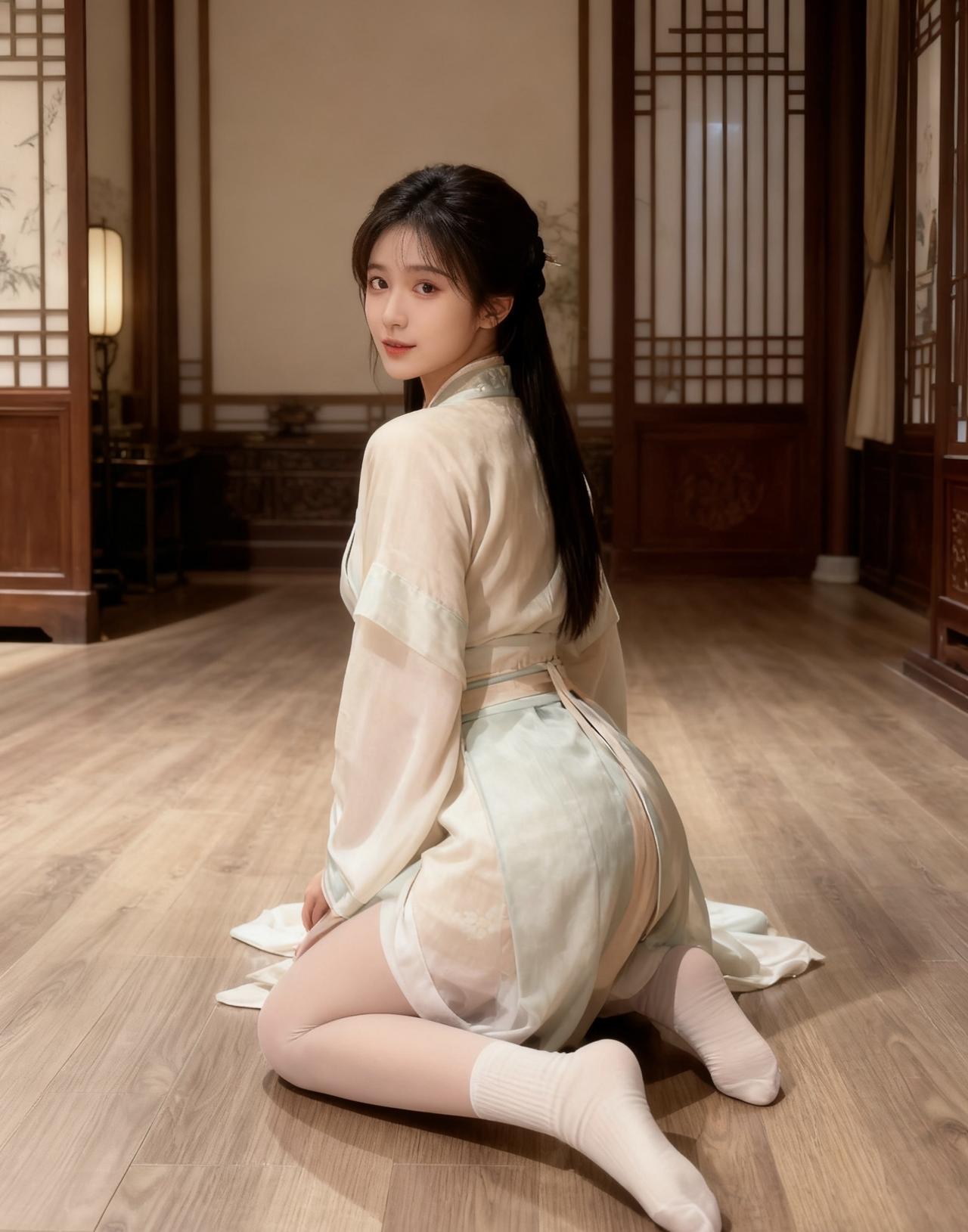 青春合集1️⃣1️⃣烟纱沾春，回身眸底，雾软风轻。裙落如阶月，未醒。