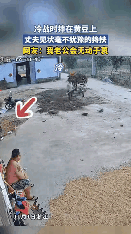 浙江，一对夫妻吵架闹别扭，陷入冷战。男子对媳妇的生气置若罔闻，女子怒气之下，匆匆