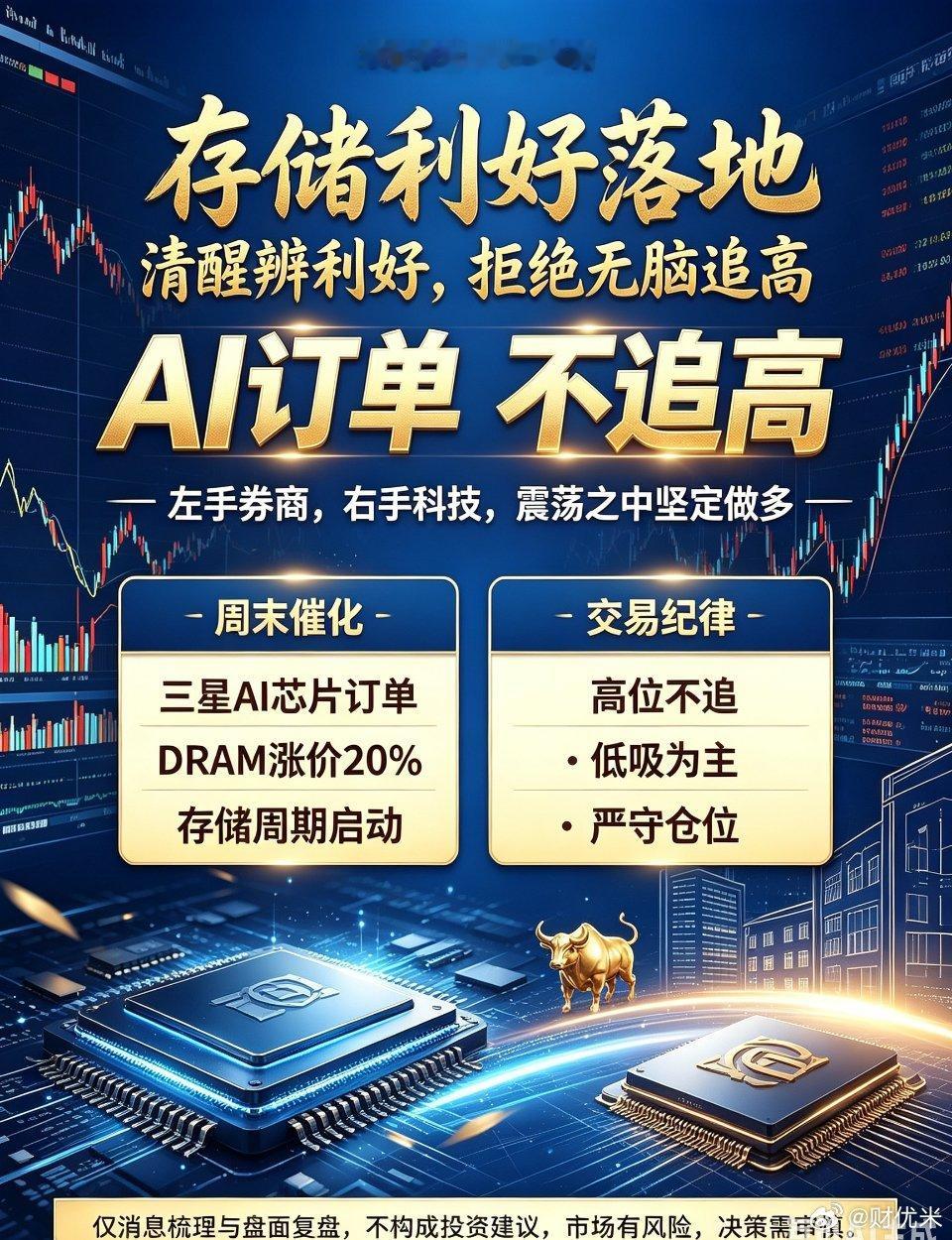 深夜复盘明日A股：存储重磅利好落地，清醒看懂消息套路，高低切换格局已定🔥一、周