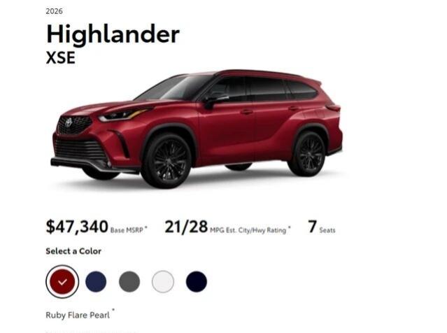 售价33万元！新款丰田汉兰达运动版发布，搭载2.4T+8AT，内饰保留实体按键在