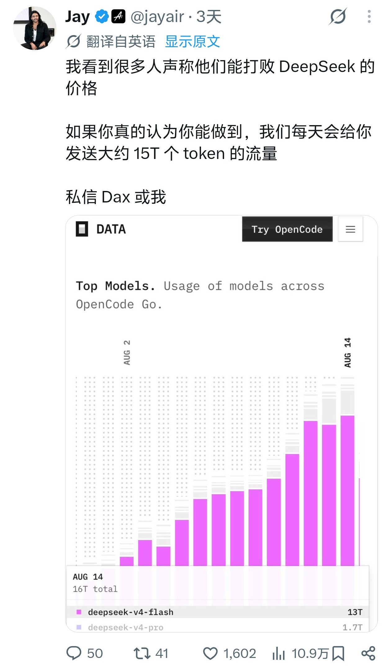 三天过去了，opencode还是找不到便宜的deepseek货源opencode也是个奇怪的公司，在