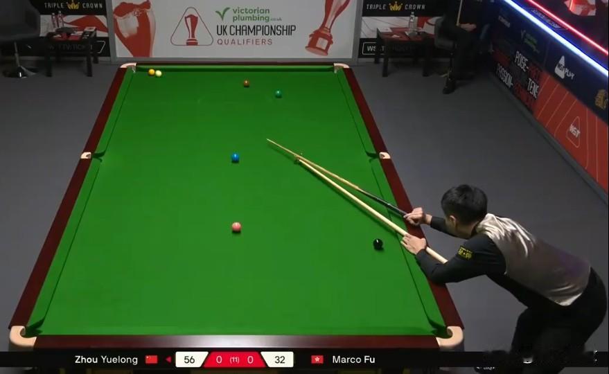 八个架杆、100%成功！周跃龙率先拔头筹。2025斯诺克英锦赛资格赛第三轮，周