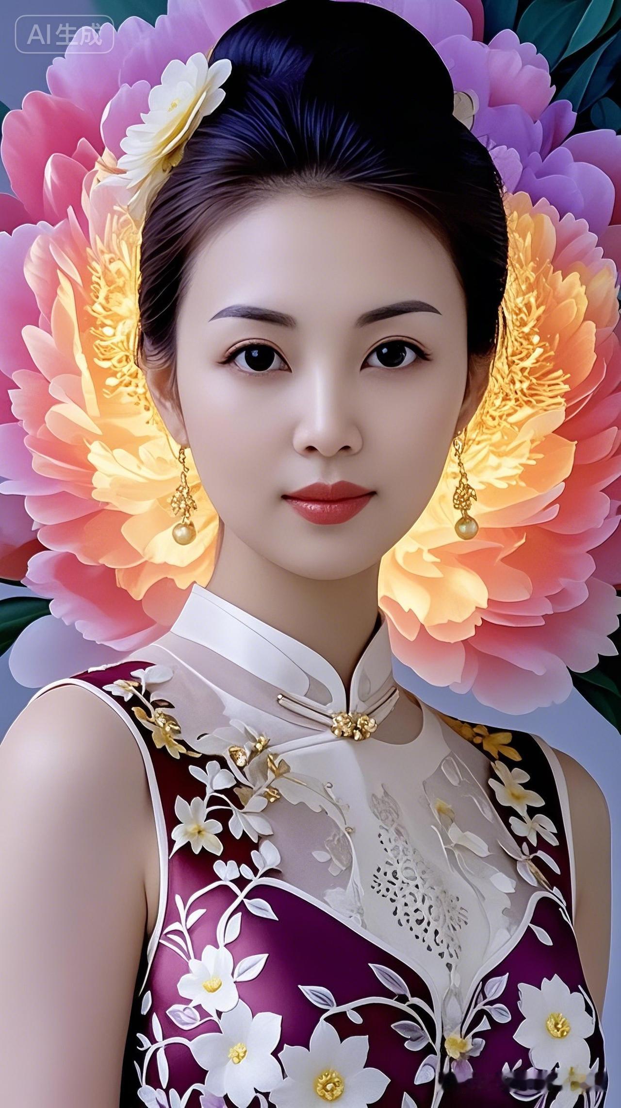 东方古典之美，花间美人如画