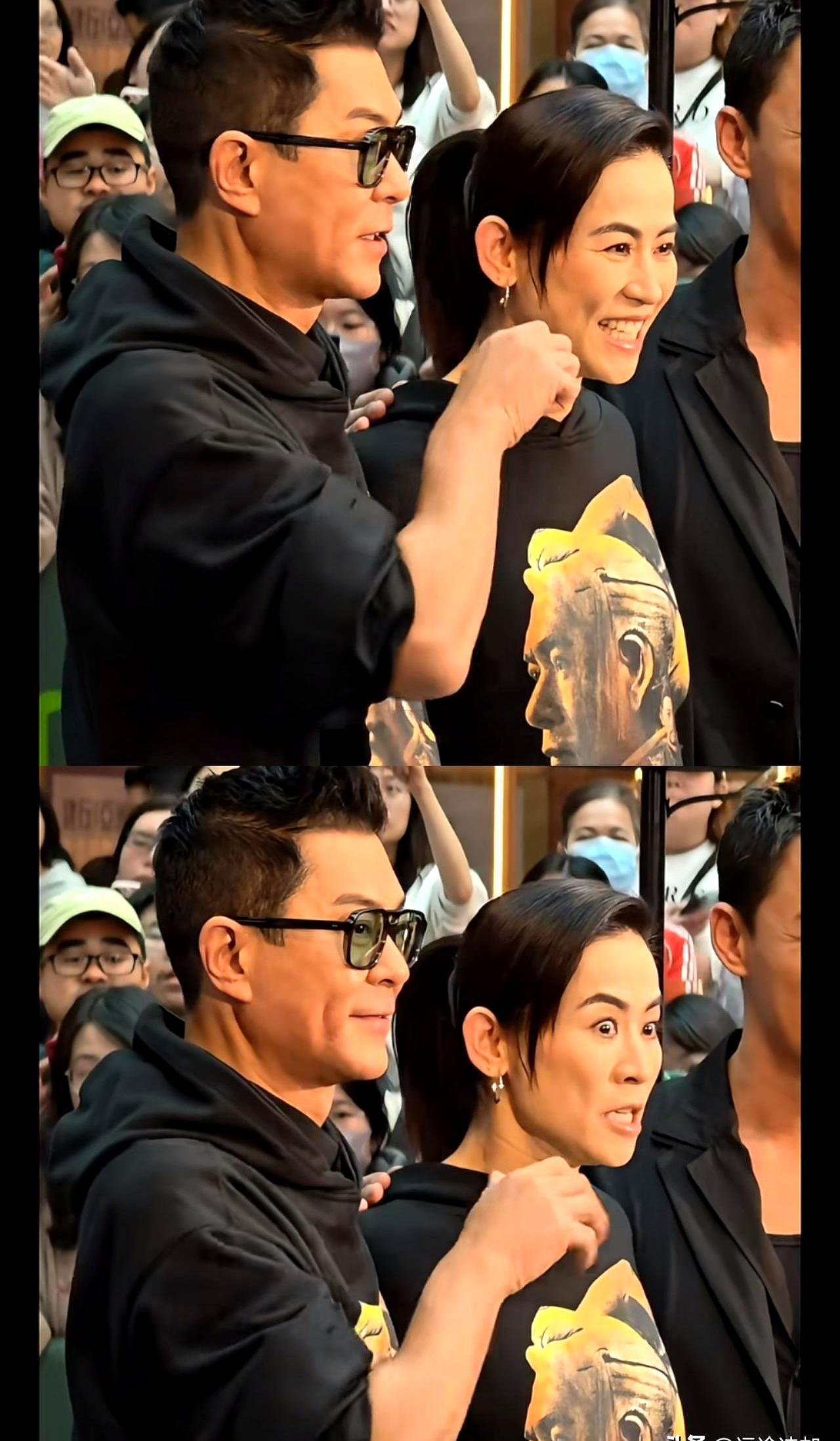 她把他当兄弟，却把后半生交给了他。电影宣传，宣萱当众上手就扭古天乐耳朵，一