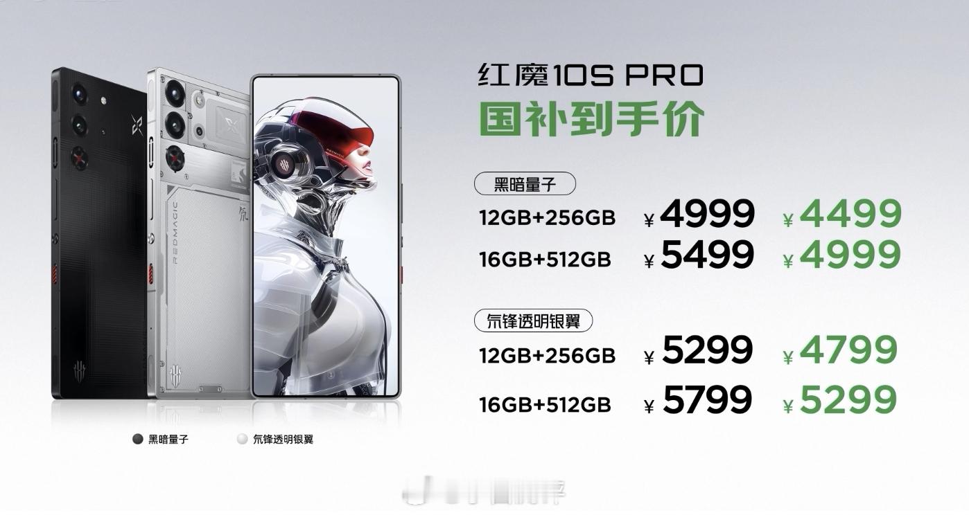 红魔10SPro系列正式发布📱红魔10SPro（7050mAh+80W充电