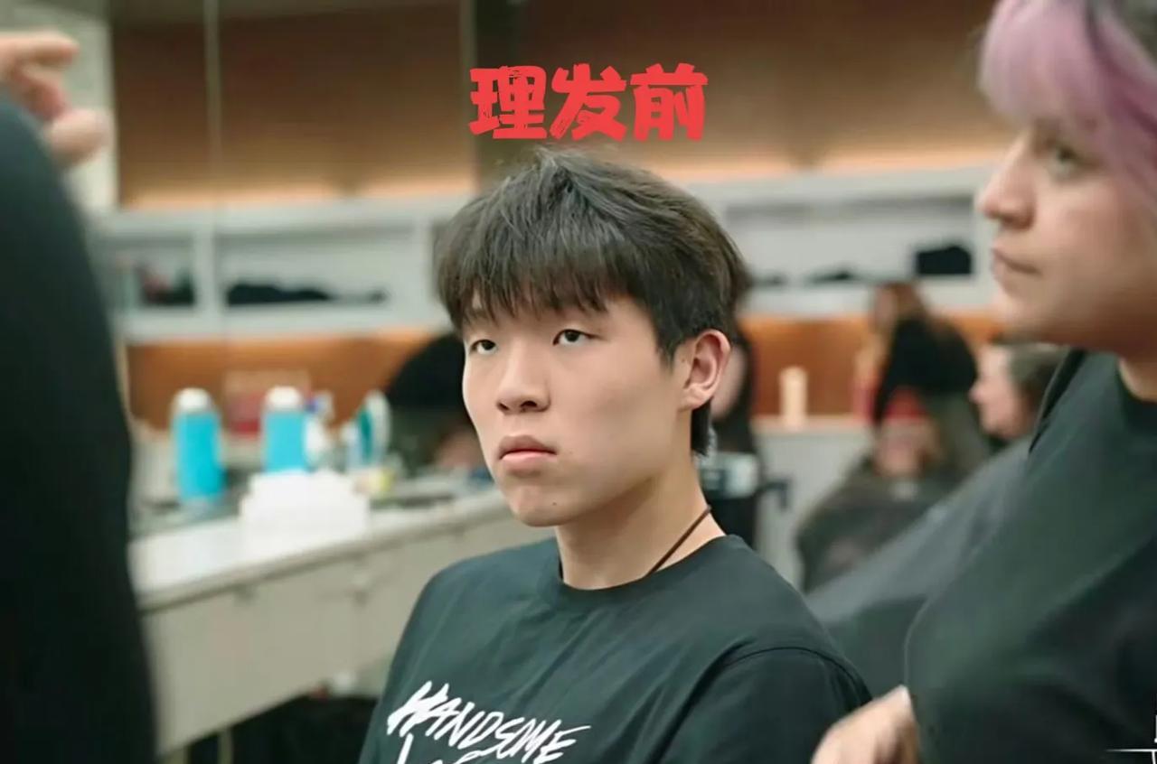 美式洗剪吹，杨瀚森112美元天价体验美式理发，理完跟没理完全看不出区别[捂脸哭][